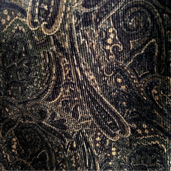 Lauren Ralph Lauren Corduroy Paisley Vintage Pants - Picture 8 of 11